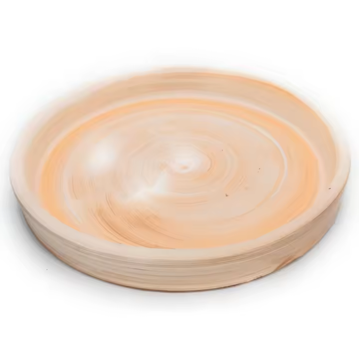 Plato cubremaceta artesanal de 17 cm x 5 cm BLANCO - 1
