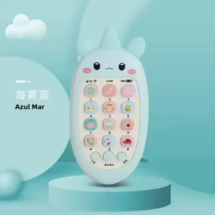 Juguete Educativo Para Bebés Teléfono Móvil Bilingüe Con Música Y Voz Juguetes Electrónicos De Aprendizaje Temprano Regalo Para Niños Tamaño 14*2.5*7.5cm - 1