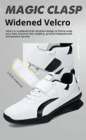 Zapatos De Gimnasio Para Hombres Y Mujeres Antideslizantes Y Balanceados Para Levantamiento De Pesas Y Entrenamiento De Fitness Microfibra Y PU Suela De Goma Negro Y Blanco - details 6