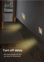 Lámpara De Pared Revestida LED Con Sensor PIR Para Pasillos Escaleras Y Estepes Iluminación Moderna Interior Para El Hogar Incluye Bombillas - details 4