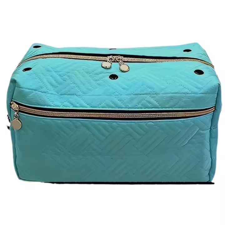 Caja de almacenamiento de herramientas de costura de tela, bolsa de almacenamiento de lana de gran capacidad, bolsa de almacenamiento portátil hecha a mano para bricolaje - 1