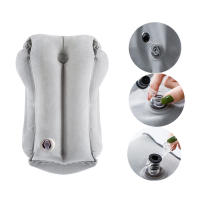 Almohada Inflable De Viaje Con Nuevo Patrón Soporte De Cuello Y Barba Para Avión Coche Autobús Tren Descanso En La Oficina - details 4
