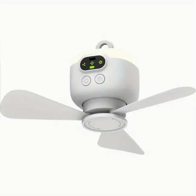 PORCHEDDU moderno ventilador de camping con control remoto, 8000mAh USB recargable para tiendas de campaña-blanco - 1