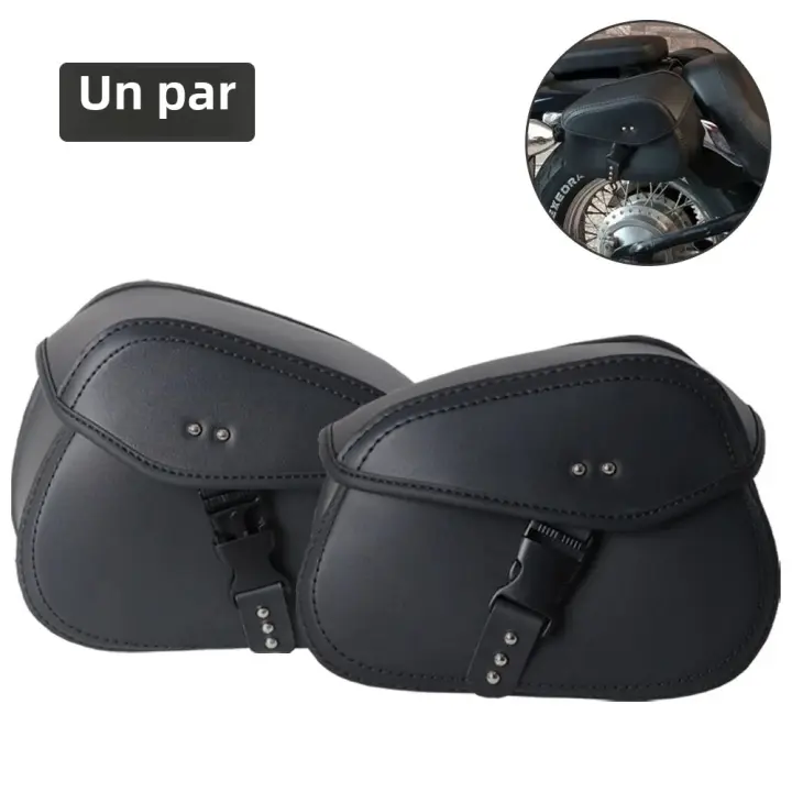 Bolsas De Sillín Universales Para Motocicleta Almacenamiento De Herramientas Y Luggage Bolsa De Herramientas Lateral Para Honda Yamaha Suzuki Harley 883 - 1