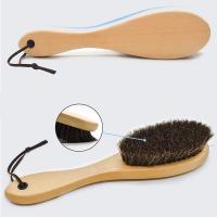 Cepillo De Pelo De Caballo Con Mango De Madera Para Limpieza Y Polvo De Zapatos Cepillo Suave Para Ropa Y Lavandería Anti-estático Herramienta De Cuidado De Ropa - details 1