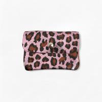 Cartera de piel de leopardo， Cuero genuino， Monedero estampado de leopardo， tarjetera Para Mujer， Piel auténtica, hecho en Italia， Super chic， REGALO PARA MUJER - details 2