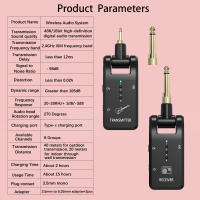 Sistema Inalámbrico Para Guitarra 2.4 G Con 8 Canales Transmisor Receptor Recargable De 3.5mm Para Guitarra Bass Y Instrumentos Eléctricos - details 1