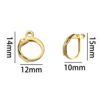 50pcs Gancho Para Pendientes De Color Oro Herramientas De Bajo Costo Para Fabricación De Joyería DIY Anillo Base De Metal Para DIY - details 1