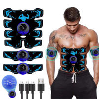 Estimulador Muscular EMS Recargable Por USB 3 En 1 Entrenador De Brazo ABS Y Abdominales Con Almohadillas Inteligentes Para Fitness Y Modelado Corporal - details 0