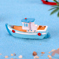 8 Pcs Ornamento De Barco De Pesca Miniatura En Resina Decoración Marítima Para Navidad Accesorios De Modelo Barco De Mesa - details 7