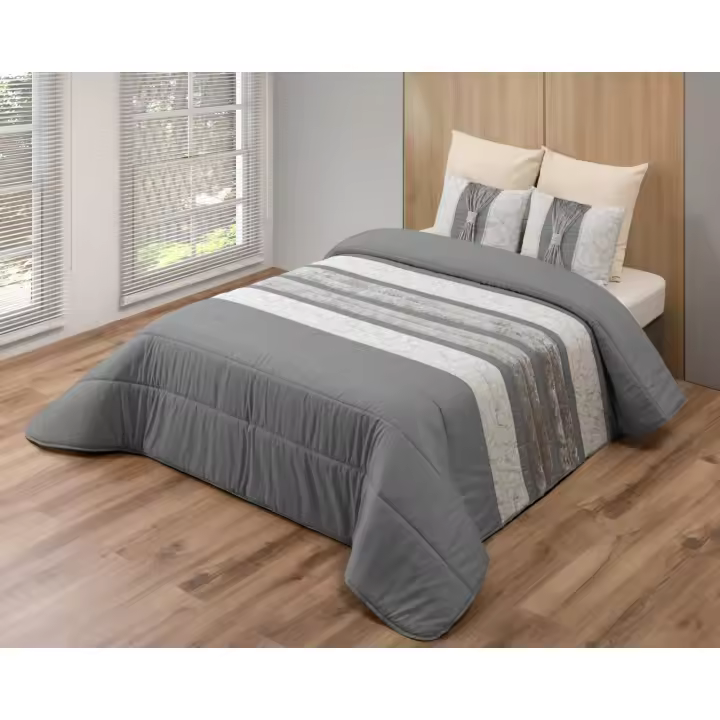 Colcha decorativa, con dos cojines relleno incluido,edredones cama edredon bouti calidad superior,Cómodo y duradero vale para Cama135/150cm Tamaño 240x260cm - 1