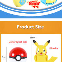 Figura De Anime Pokémon Pikachu Y Poké Ball Dual Morfología Muñeco De Snorlax Modelo De Pelota Para Niños Juguetes De Coleccionista - details 17