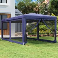 vidaXL Carpa para Fiestas con 6 Paredes de Malla Toldo HDPE Color Antracita,  Azul,  Rojo y mas - details 1