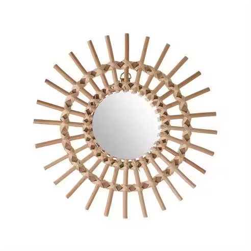 Atmosphera Espejo Ratán Sol Diam.30cm - Estilo Boho - 1