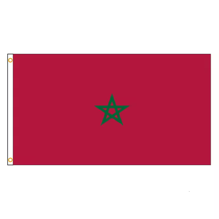 Bandeera De Marruecos 90x150CM De FLAGLINK Para Decoración Colgante Material Polyester Super-Tex Uso Doméstico Y Externo - 1