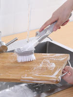 Cepillo De Limpieza Para Olla Con Carga Automática Y Largo Mango Multifuncional Rociador De Líquido Cepillo De Lavado De Platos Para Cocina Limpia Y Lazada - details 6