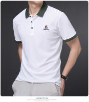 Camisa Polo Para Hombre Con Bordado De Oso Cartoon Manga Corta Estilo Casual Transpirable Para Verano 2024 Comodidad Y Brevedad - details 23