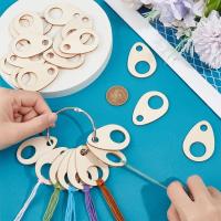 100pcs Cañas De Madera Para Hilo De Bordado En Forma De Lágrima 1.9x1.3 Pulgadas Con Anillo De Algodón Para Organización Y Almacenamiento De Manualidades Y Costura DIY - details 2