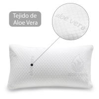 ARISE SHOP-Almohada de Aloe Vera Relleno de Copos de Poliuretano, Suave, Transpirable, Higiénica y Ergonómica. Proporciona Confort y un Descanso Optimo. - details 1