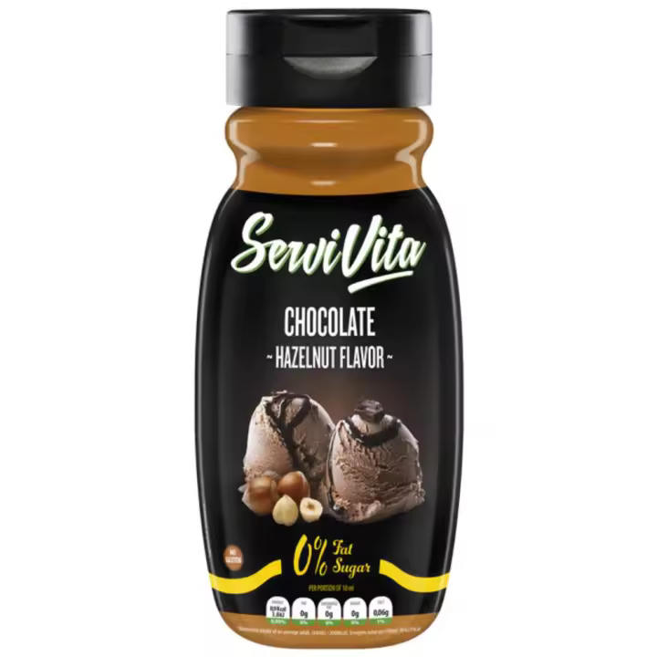 Salsa Zero Sabor Chocolate Hazlnut | Pack 2 unidades | 320ml | 0% Azúcares añadidos | En postres | 9 kcal por cada 100 m | SERVIVITA - 1