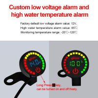 Medidor De Temperatura De Agua Para Motocicleta Mini Dual Display Con Alarma Inteligente Para XMAX250 300 NMAX CB 400 CB500X Medidor De Voltaje Material Plástico + LED - details 1