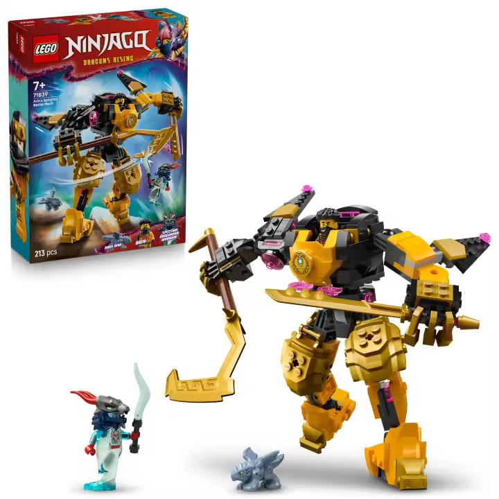 [PREVENTA] LEGO® NINJAGO® Meca de Batalla Spinjitzu de Arin Set de Juguetes, 2 Minifiguras y un Modelo de un Dragón, Juego Construible, Regalo Ninja para Niños y Niñas de 7 Años o Más 71839 - 1
