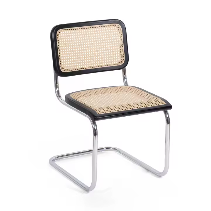 SILLA RATÁN NATURAL/NEGRA WEBSTER ESTILO CONTEMPORÁNEO-LÚZETE - 1
