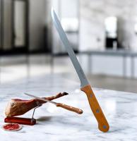 HAPPY FRIENDS Jamonero de Madera y Acero + Cuchillo Jamonero Acero Inoxidable | Soporte de Jamón | Soporte para pata y paleta de Jamón serrano e ibérico | Cuchillo Jamonero Acero Inox. | Fácil de Limpiar | Dos Modelos de Soporte a Elegir - details 1