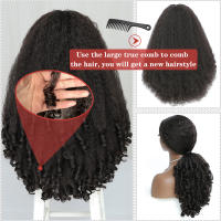 Pelucas Sintéticas X-TRESS Para Mujeres Afro Rizado Con Mezclilla Sin Pegamento Cabello Bouncy Kinky Straight Medio Tamaño Promedio Densidad 150% - details 3