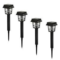 LILI HOME 🌸 Pack de 8 / 4 Lámparas Solares Estilo Japonés - Plástico Negro - 6.5 x 35 cm - Blanco - Su diseño minimalista y moderno crea una iluminación decorativa y ambiental, perfecta para senderos, patios o áreas verdes. Incluye estaca para clavar dir - details 3