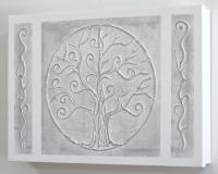 Cuadroexpres - Tapa de Contador Arbol de la Vida en Gris 45x30x4 cm (49x34x6 cm medida exterior) En Melamina Blanca, Con tornillos y tacos para colocar en la pared. Moderna, 100% Original, Muy Decorativa. Fabricada en España - details 0