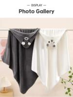 Toalla De Baño Para Bebé Con Capucha Suave Y Absorbente De Velours Coral Cálida Y Suave Ropa De Cama Para Niños Recién Nacidos Niño Y Niña - details 12