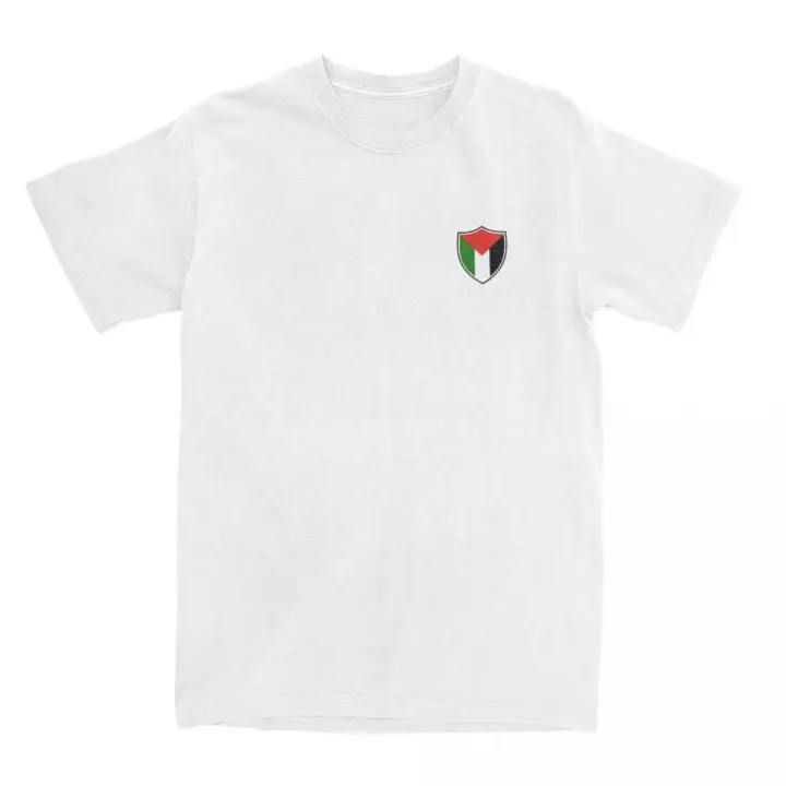 Camiseta De Fútbol Retro De La Selección Nacional De Palestina Para Hombres Algodón Camiseta Estilo Casual Manga Corta Verano T-Shirt - 1