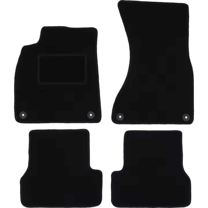 Juego completo de alfombrillas de velour para: Audi A6 C7 sedán, station wagon, avant (2011-2017) - 1