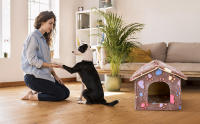 Nobleza Cama Gato Cueva Suave Nido Cueva para Perros Gatos Casa para Perro con Cojín Extraíble y Lavable,Cálido Felpa Cama Cojin Interior Invierno para Perro y Gato Medianos Pequeños - details 2
