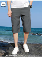 Nuevos Shorts Capris Para Hombre 2024 Thin Ice Silk Pantalones Rectos Y Holgados Para El Verano Estilo Casual - details 12