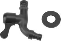 Grifo exterior de Maple inoxidable 304 Grifo de montaje en pared Negro Grifo de Agua de Jardín Para baño (#1) - details 2