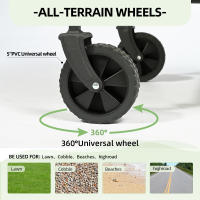S7 STAR Carrito Plegable con Ruedas, Carrito Multiusos Ideal Playa, Compra, Jardín o Camping, Carro Playa Transporte Mango Ajustable, Carreta Multiuso con Bolsa de Cubierta 5in / 8in, Transporte Todoterreno de Herramientas - details 2