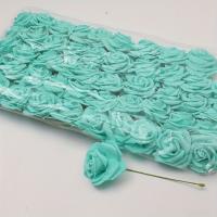 50pcs Flores De Rosa Artificial En Blanco Con Tallo Para DIY Bouquet Decoración De Boda Fiesta Scrapbook Suministros - details 12