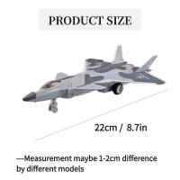 Avión De Combate a Escala 1:50 Con Acción De Retroceso Y Luz Sonido Modelo De Avión De Metal Para Niños Regalo Para Niño Chico Juguete Educativo - details 1