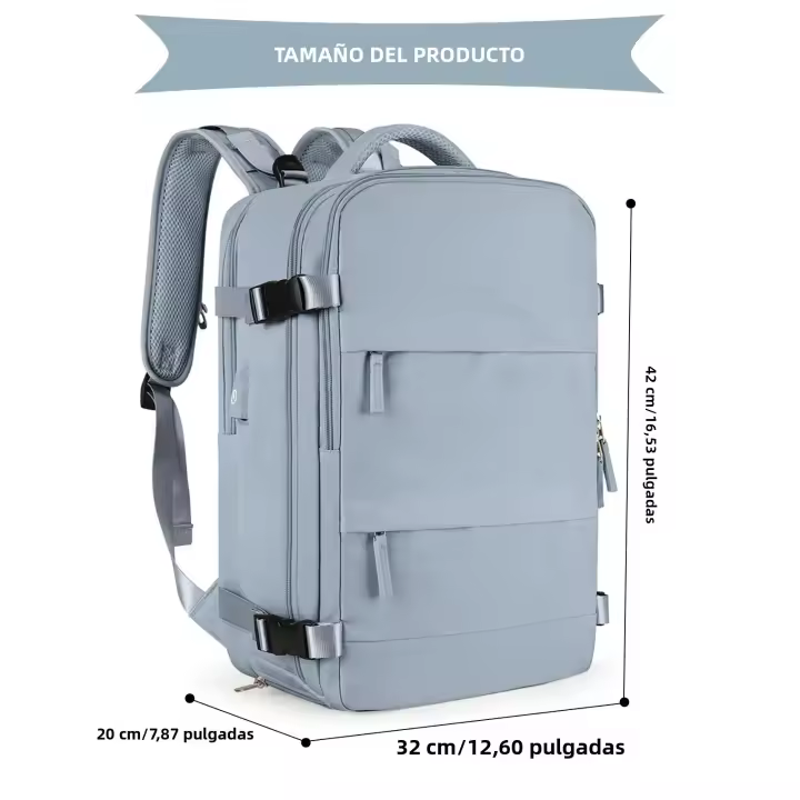 Mochila De Viaje Likros Grande Capacidad Impermeable Para Laptop Mochila De Negocios Para Hombres Y Mujeres Bolsa De Cabina Para Avión - 1