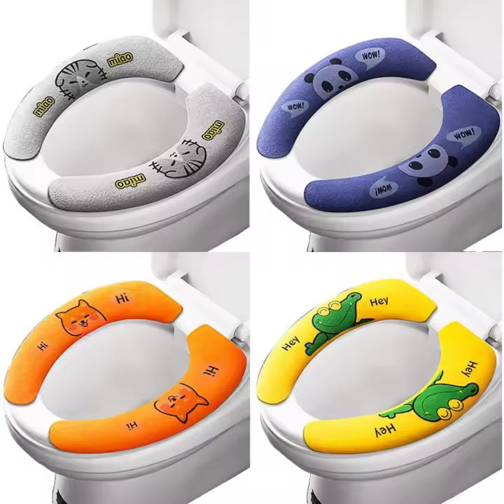 4 Pares Fundas PARA EL Asiento de Inodoro, Cubierta de Asiento de Inodoro, Fundas PARA EL Asiento del Inodoro - 1