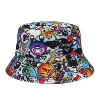Sombrero De Pescador De Verano Con Protección Solar Bucket Hat Hip Hop Para Hombres Y Mujeres Estilo Casual Con Estampado De Graffiti - details 4