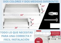 Tendedero Plegable de Pared JANDTEK - Exterior E Interior - Ahorro de Espacio - Resistente y Fácil Instalación - details 3