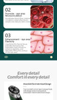 Instrumento de belleza para ojos, instrumento de introducción de instrumentos de belleza para ojos, masajeador de ojos con microcorriente, lápiz para ojos de belleza para levantamiento en el hogar, verde oscuro para la cara - details 9
