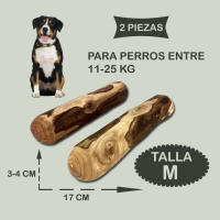Mordedor Natural de Madera de Olivo para Perro  Bañado en Aceite de Oliva  Juguetes para Perros  Elimina Sarro  Palo Antiestrés Perro  Calidad Ambiental Certificada  Palo de Madera de Olivo  Marca EFOS - details 1