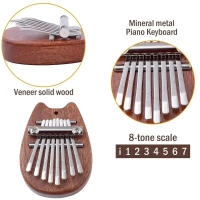 Mini Kalimba De Madera De 8 Teclas Calidad Superior Instrumento Musical Accesorio De Piano De Dedos Regalo Elegante - details 12