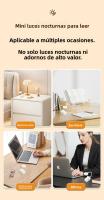 Lámpara De Lectura LED Mini Plegable Con Clip Y Recarga USB Protección Ocular 3 Colores Luz Nocturna Para Mesa Portátil - details 9