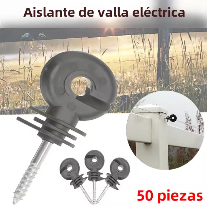 50Pcs Aisladores De Valla Eléctrica Duraderos Postes De Tornillo Multiusos Accesorios Para Jardín Aislador De Post Para Valla Eléctrica - 1