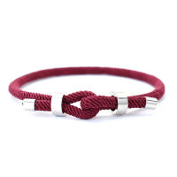 Pulsera Roja De Protección Para Hombres Cuerda Ajustable De Acero Inoxidable No Desvanecida Cadena De Pulsera De Moda - details 9
